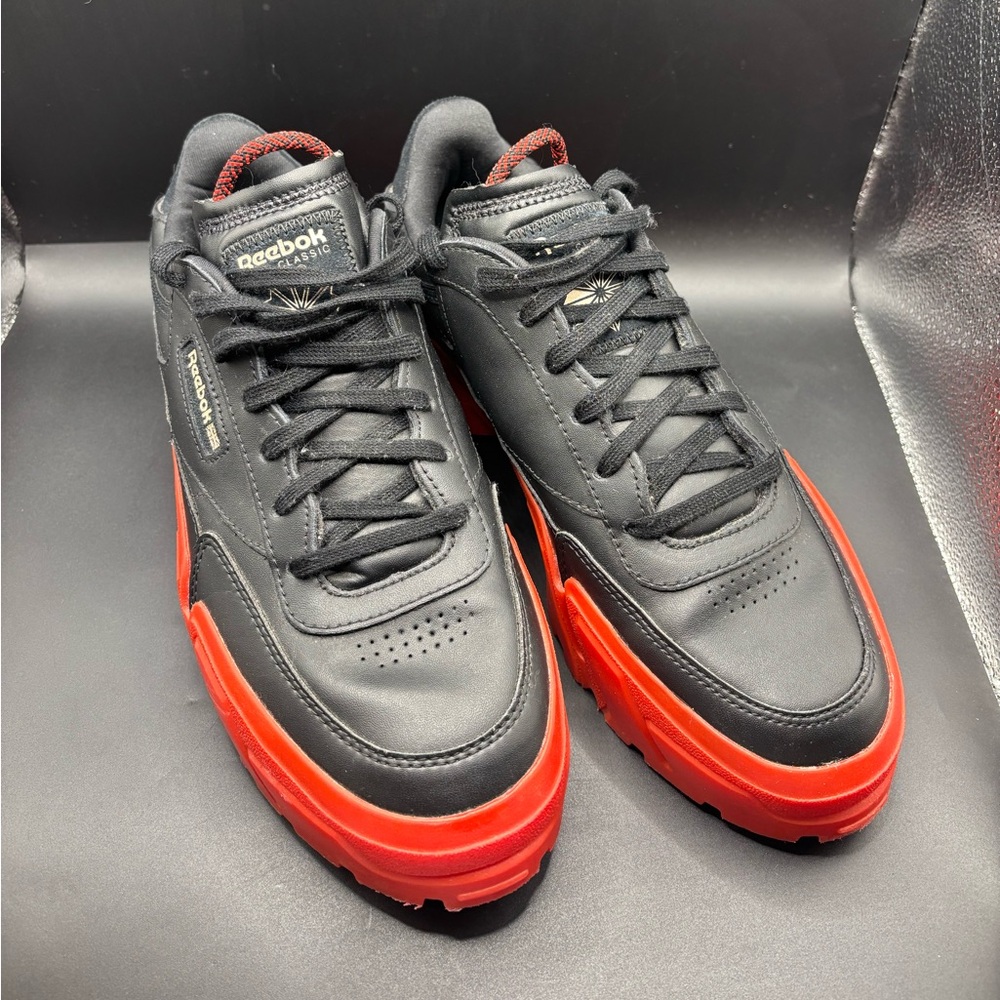 Reebok X Cardi B Club C Chunky Black & Red  Sneaker Shoes Women’s Size 9